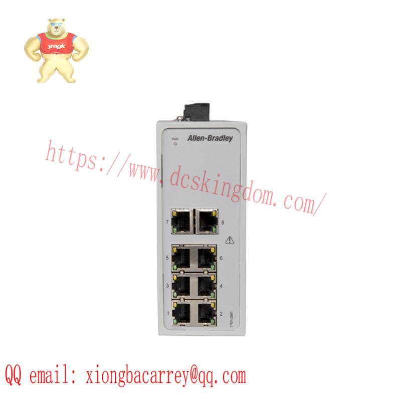 ab_1783-us08t_ethernet_switch.jpg AB 1783-US08T Ethernet Switch - High-Speed Industrial Networking Solution