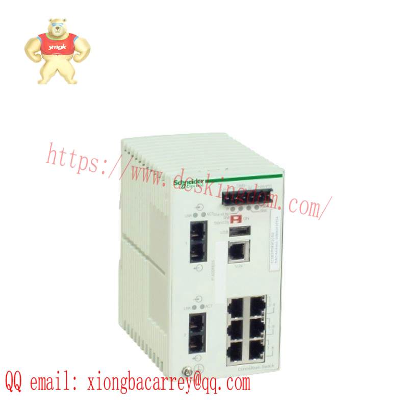 schneider_tcsesm083f2cu0_switch_8_ports.jpg Schneider Electric TCSESM083F2CU0 Switch: 8-Port Industrial Ethernet Solution
